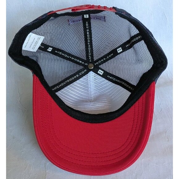Hatch Outdoors Trucker Hat Adjustable Cap Mesh Baseball Red White Blue Dad Gift - Picture 5 of 15